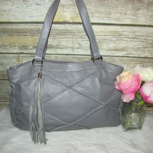 Nyla Noor by Erica Anenberg Soho Gray Leather Tote